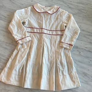 Red and white corduroy dress, perfect for Christmas
